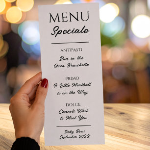 Faire-part Annonce de grossesse dans un restaurant italien