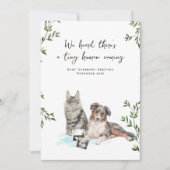 Faire-part Annonce de grossesse de chien et chat (Devant)