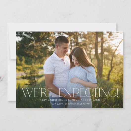 Faire-part Annonce de grossesse photo moderne We're Expecting (Devant)