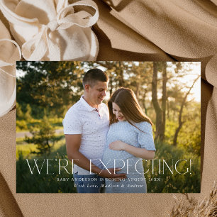 Faire-part Annonce de grossesse photo moderne We're Expecting