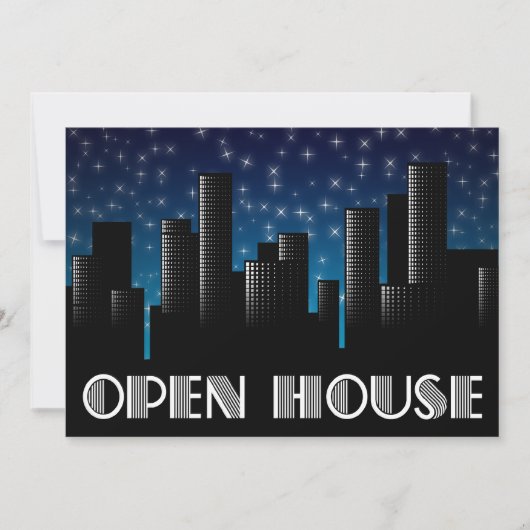 Faire-part Annonce de journée portes ouvertes : Ciel nocturne (Devant)