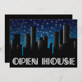 Faire-part Annonce de journée portes ouvertes : Ciel nocturne (Devant / Derrière)