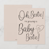 Faire-part Annonce de la meilleure amie bébé (Devant / Derrière)