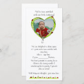 Faire-part Annonce de la mise en correspondance (Devant / Derrière)