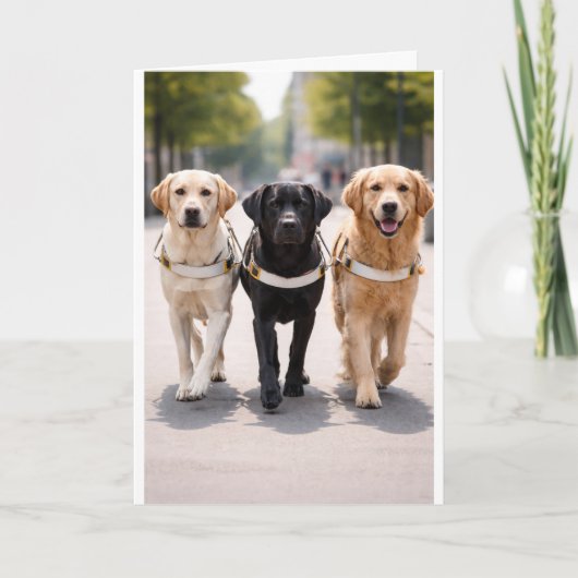 Faire-part Annonce de l'équipe de chien guide : Allons de l'a (Devant)