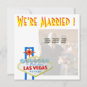Faire-part Annonce de mariage à Las Vegas Photo des jeunes ma
