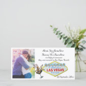 Faire-part Annonce de mariage avec photo à Las Vegas (Debout devant)