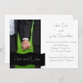 Faire-part Annonce de mariage gay de deux mariés (Devant / Derrière)