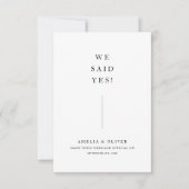 Faire-part Annonce de mariage rustique en ligne We Said Yes  (Devant)