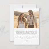 Faire-part Annonce de mariage rustique en ligne We Said Yes  (Dos)