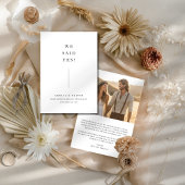 Faire-part Annonce de mariage rustique en ligne We Said Yes 