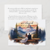 Faire-part Annonce de Mariage Secret Script Annonce (Devant / Derrière)