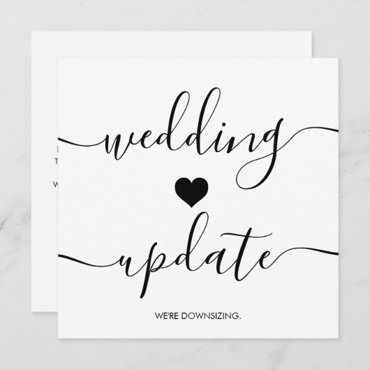 Faire-part Annonce de mise à jour de mariage avec réduction d (Devant / Derrière)