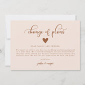 Faire-part Annonce de mise à jour de mariage Changement de pl (Devant)