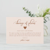 Faire-part Annonce de mise à jour du mariage Changement de pl (Debout devant)