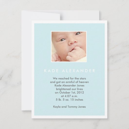 Faire-part Annonce de naissance (Devant)