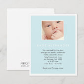 Faire-part Annonce de naissance (Devant / Derrière)