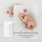 Faire-part Annonce de naissance (Devant / Derrière)