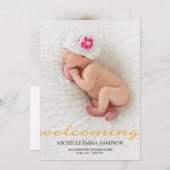 Faire-part Annonce de naissance (Devant / Derrière)