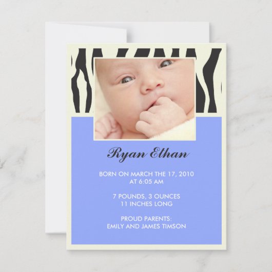 Faire-part Annonce de naissance (Devant)