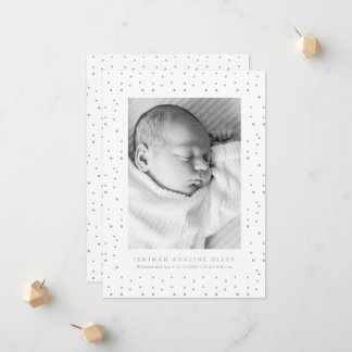 Faire-part Annonce de naissance avec confettis bleus pour nou