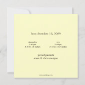 Faire-part Annonce de naissance avec photo de bébés jumeaux (Dos)