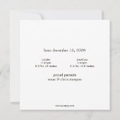 Faire-part Annonce de naissance avec photo de bébés jumeaux (Dos)