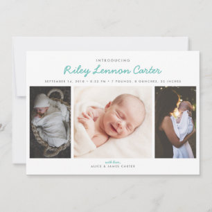 Faire-part Annonce de naissance avec photo d'introduction ami