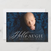 Faire-part Annonce de naissance avec surnom classique une pho (Devant)