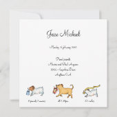 Faire-part Annonce de naissance - Bébé sur un poney (Dos)