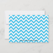 Faire-part Annonce de naissance Blue Chevron Love @1st Sight- (Dos)