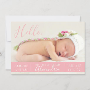 Faire-part Annonce de naissance Boho Hello Rencontre nouveau 