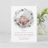 Faire-part Annonce de naissance Couronne douce (Debout devant)