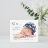 Faire-part Annonce de naissance de bébé Hello (Debout devant)