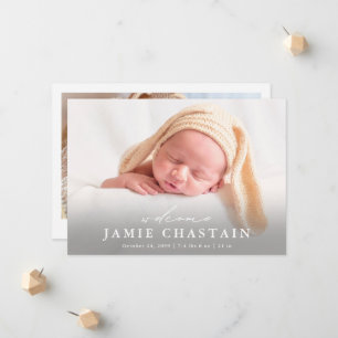 Faire-part Annonce de naissance de bébé nouveau-né simple mod