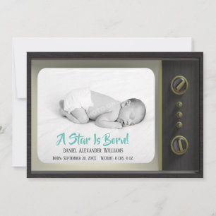 Faire-part Annonce de naissance de bébé pour la télévision "A