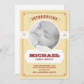 Faire-part Annonce de naissance de bébé western (Devant / Derrière)