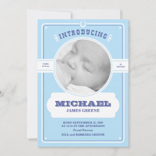 Faire-part Annonce de naissance de bébé western