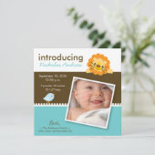 Faire-part Annonce de naissance de créateur Lion & Birdie (bl (Debout devant)