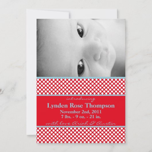 Faire-part Annonce de naissance de douceur du Sud (Devant)