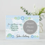 Faire-part Annonce de naissance de garçon (Debout devant)