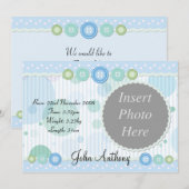 Faire-part Annonce de naissance de garçon (Devant / Derrière)