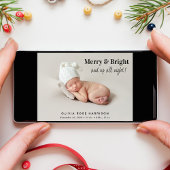 Faire-part Annonce de naissance de Noël en photo Merry And Br