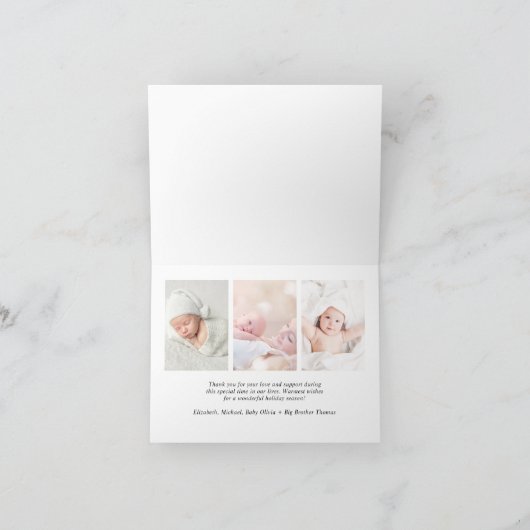 Faire-part Annonce de naissance de Noël en photo Merry And Br (Intérieur)