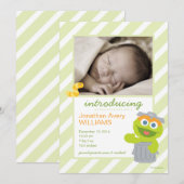 Faire-part Annonce de naissance d'Oscar le Grouch (Devant / Derrière)