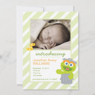 Faire-part Annonce de naissance d'Oscar le Grouch