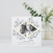 Faire-part Annonce de naissance florale mod (Debout devant)