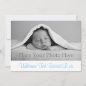 Faire-part Annonce de Naissance Garçon (Devant)