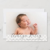 Faire-part Annonce de naissance gingham douce et neutre (Devant)