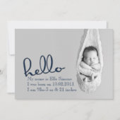 Faire-part Annonce de naissance - Hello Baby (Devant)
